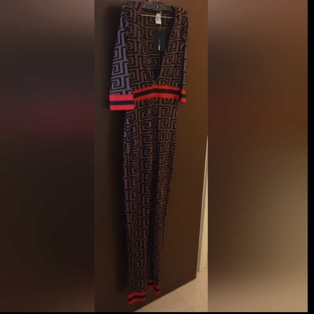 FASHION NOVA Sexy Sheerness Mesh One Piece Jumpsuit. Size Medium stretchy to a L - Picture 3 of 11